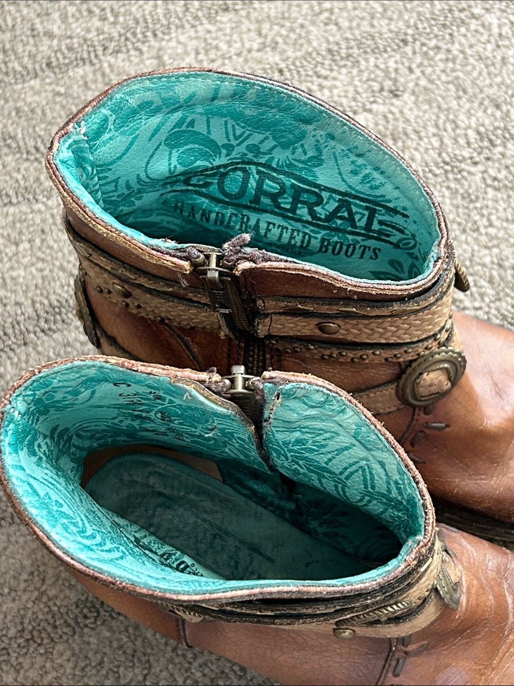 Corral Ankle Boots Festival Cowgirl Size 8 Style 3196 - Picture 4 of 11